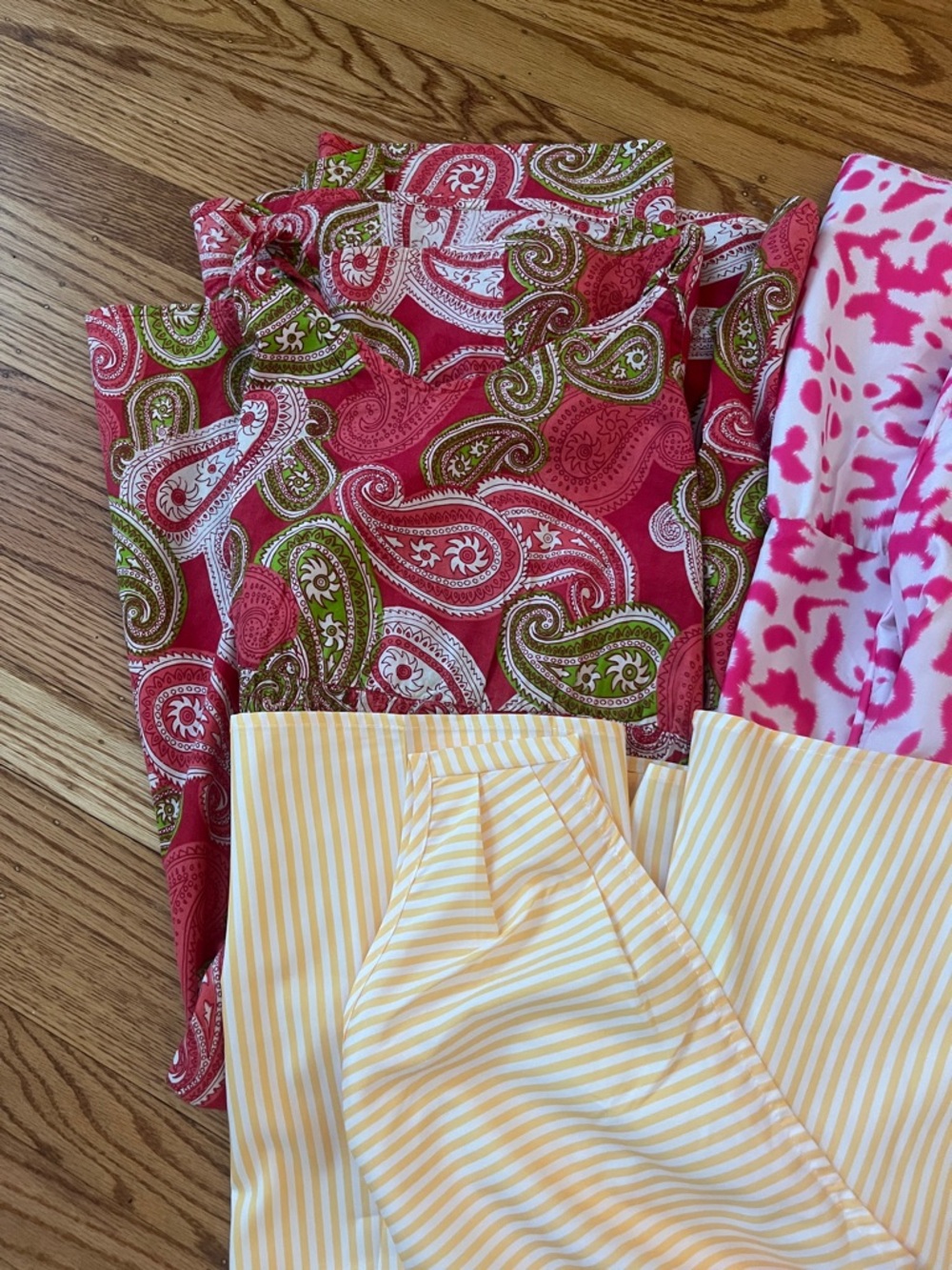 3 Piece Resort Dress Bundle – Pink Leopard + Paisley + Yellow Stripe Size M - Picture 14 of 15